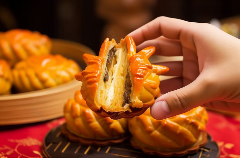 秋天传统节日好吃点心甜点月饼螃蟹形,高清,摄影图,摄影图片,图片大全,摄影图免费下载